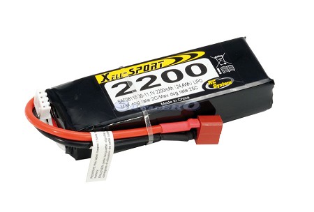 Batteria Lipo Xell-Sport 11.1V 2200MAH 3S 25C  - Clicca l'immagine per chiudere