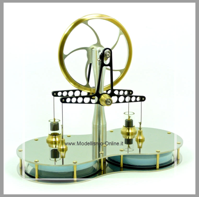 Motore stirling LTD Twin Lucido  - Clicca l'immagine per chiudere