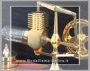 Motore Stirling placcato oro 24kt